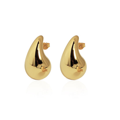 Middle Drop Water Stud Earrings