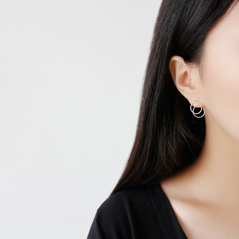 Two Circles Stud Earrings