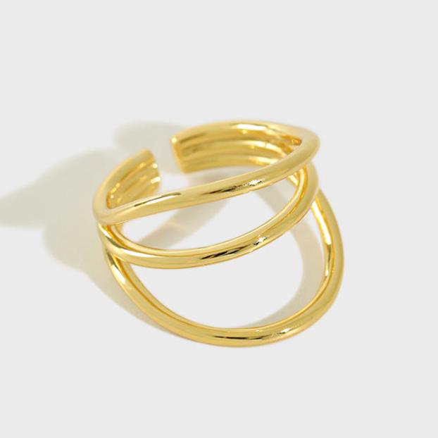 Triple Layers Adjustable Ring