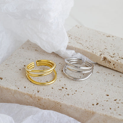 Triple Layers Adjustable Ring