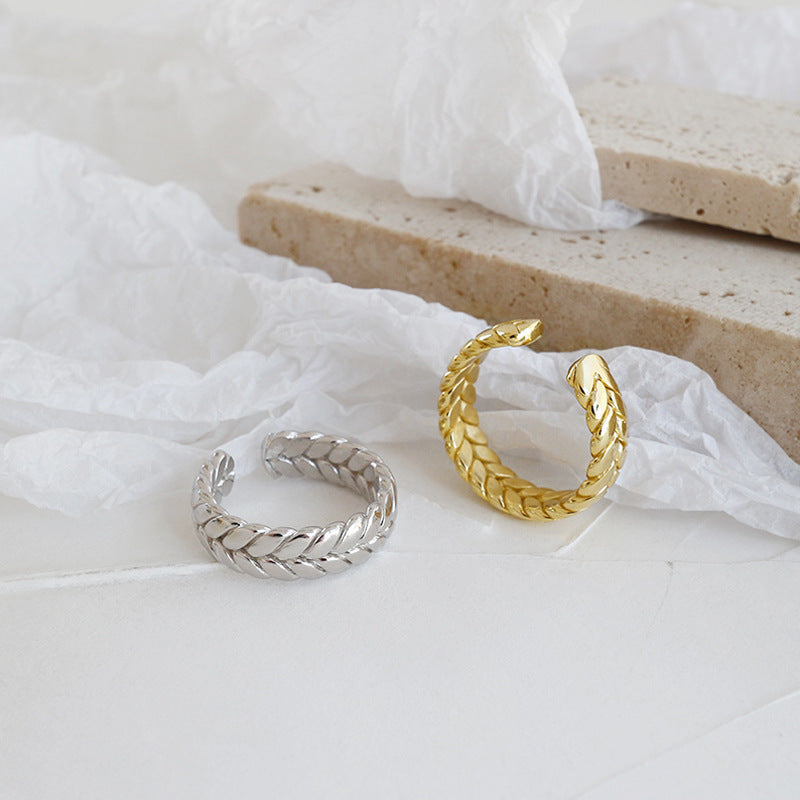 Wheat Pattern Adjustable Ring