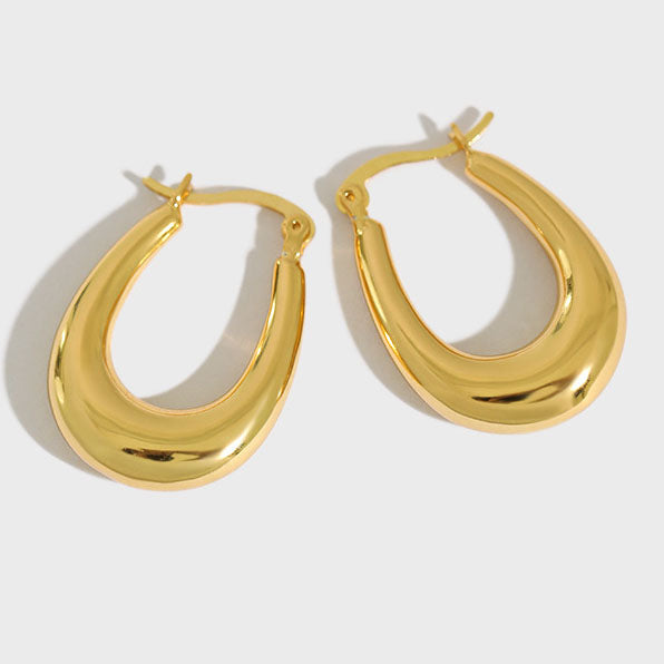 U Shape Hoop Earrings