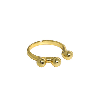 Three Balls Adjustable Ring