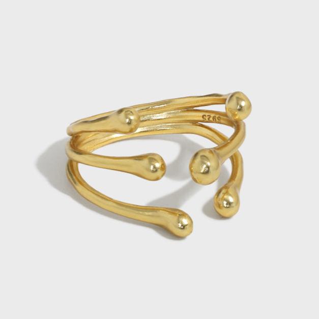 Beads Branch Adjustable Ring