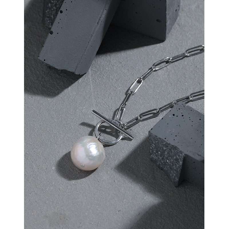 Pearl Hollow Chain Necklace