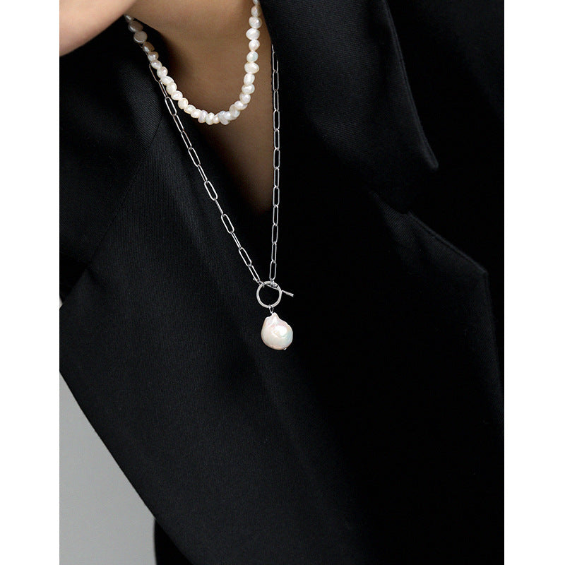 Pearl Hollow Chain Necklace