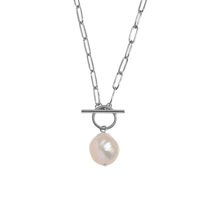 Pearl Hollow Chain Necklace