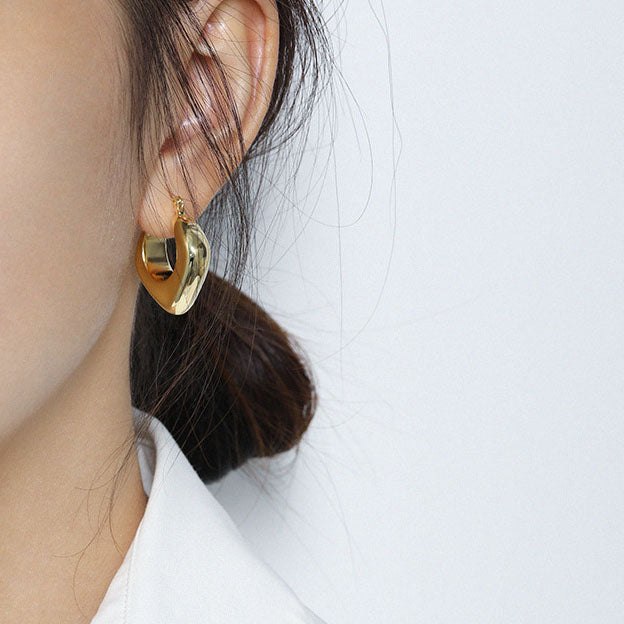 Rhombus Hoop Earrings