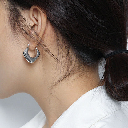 Rhombus Hoop Earrings