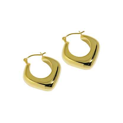 Rhombus Hoop Earrings