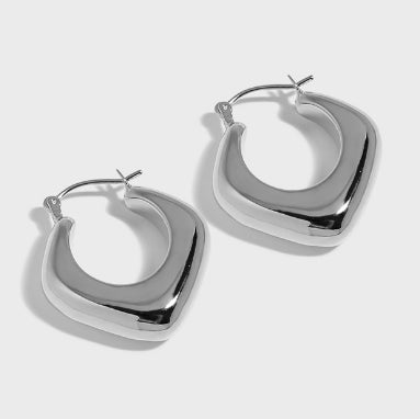 Rhombus Hoop Earrings